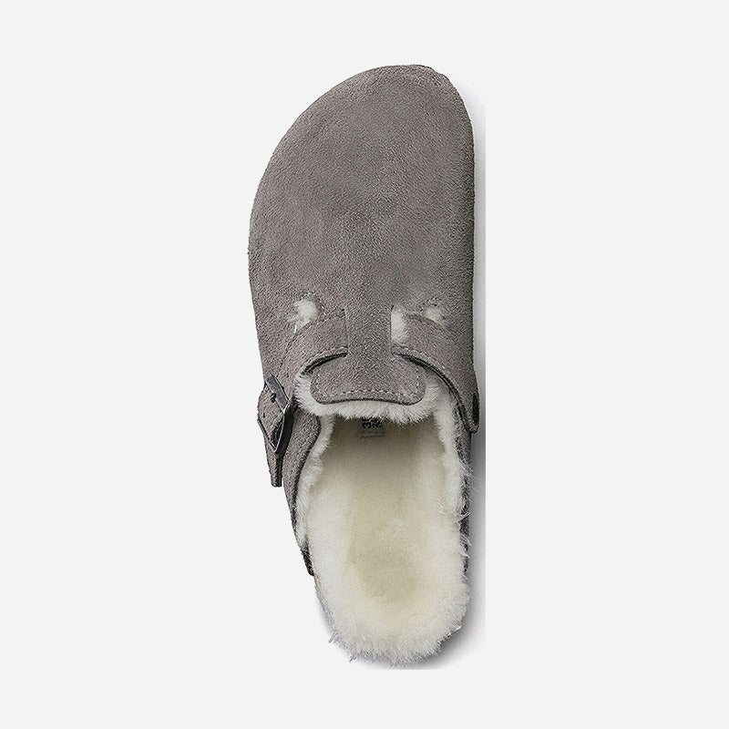 Boston Shearling Stone Coin Suede Leather Narrow