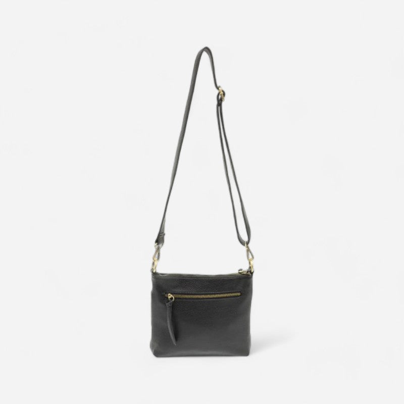Layla Top Zip Crossbody Bag Black