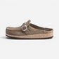 Buckley Gray Taupe Suede Leather Narrow