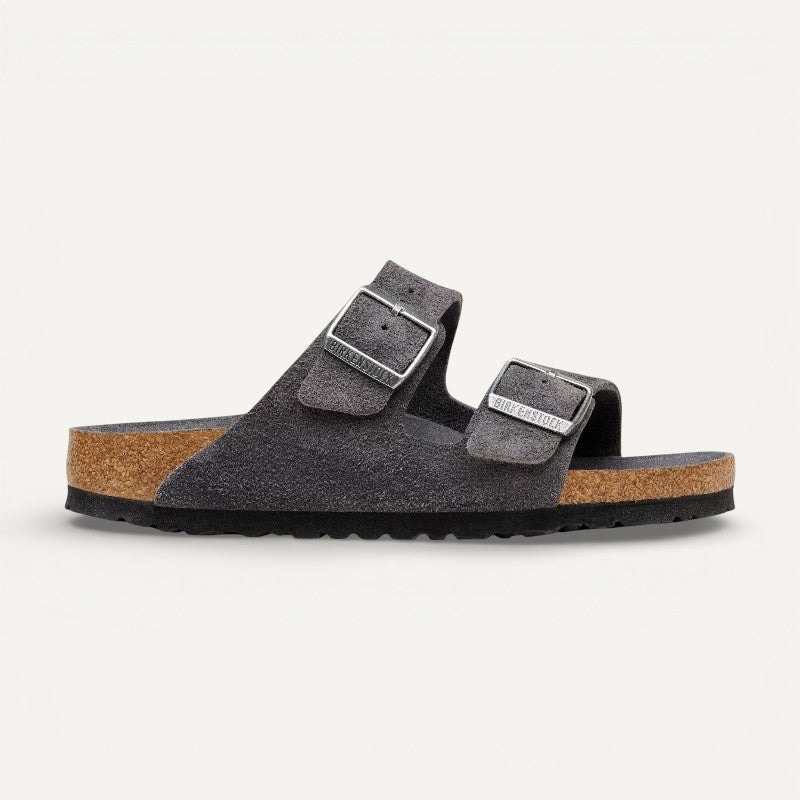 Arizona Men's Soft Footbed Charcoal Suede Leather Regular