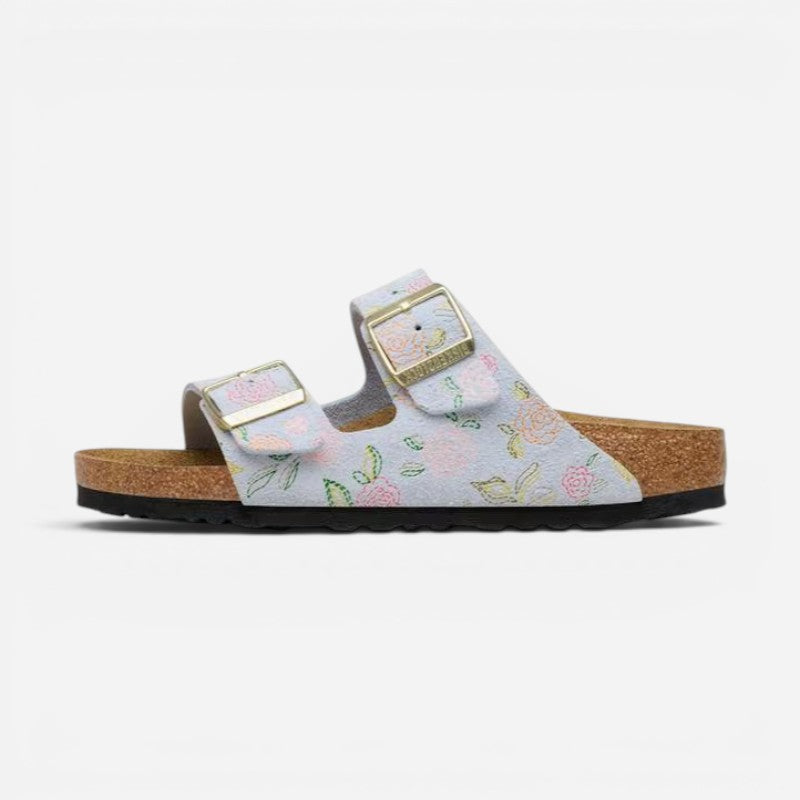 Arizona Flowers Light Rose Suede Leather Narrow
