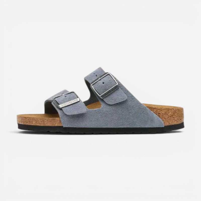 Arizona Stone Blue Suede Leather Narrow
