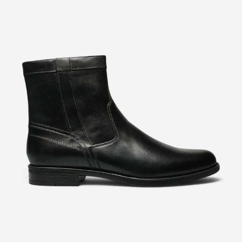 Midtown Plain Toe Zip Boot Black