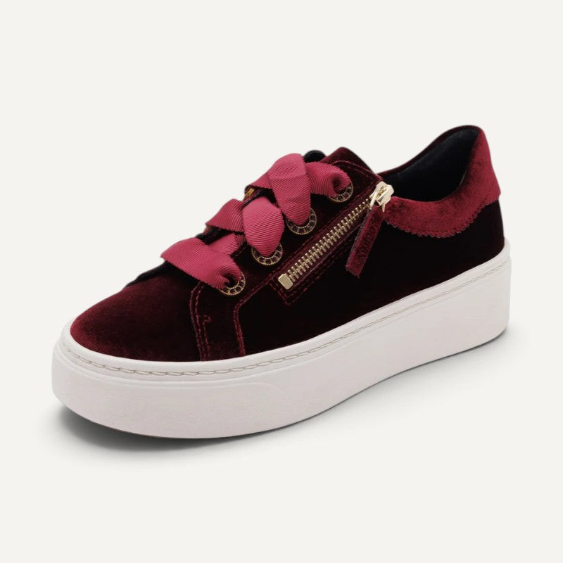 Aubrey Burgundy Velvet