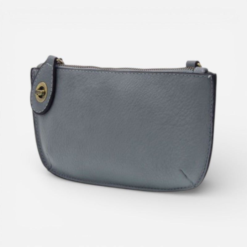 Mini Crossbody Wristlet Clutch Blue Grey