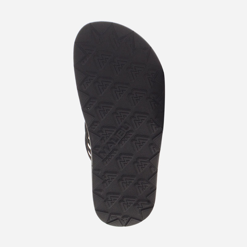 Malibu Men's Canyon Slide Blk Tan Vegan Crepe