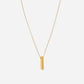 Vertical Bar Pendant Necklace Gold