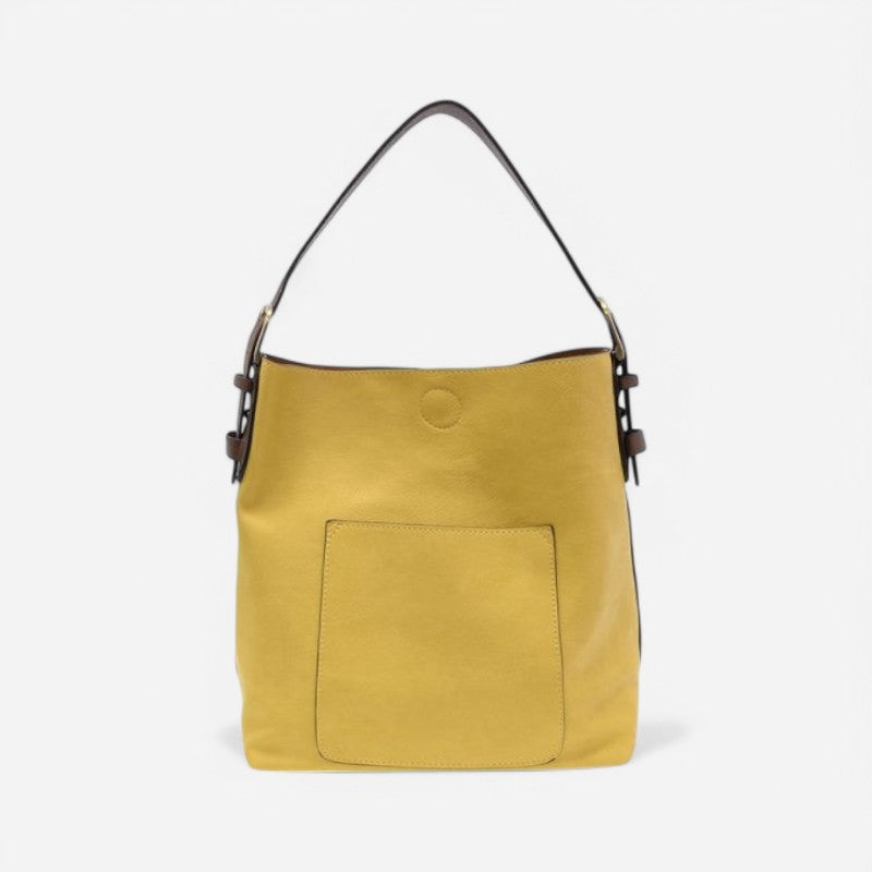 Classic Hobo Handbag Laguna YelloWithCoffee