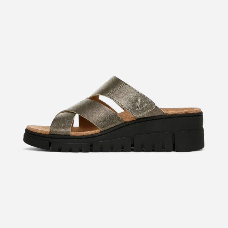 Uptown Sunset Gunmetal metallic Leather