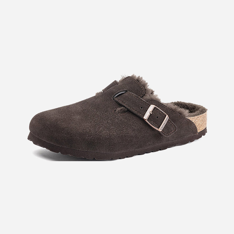 Boston Shearling Mocha Suede Leather Regular