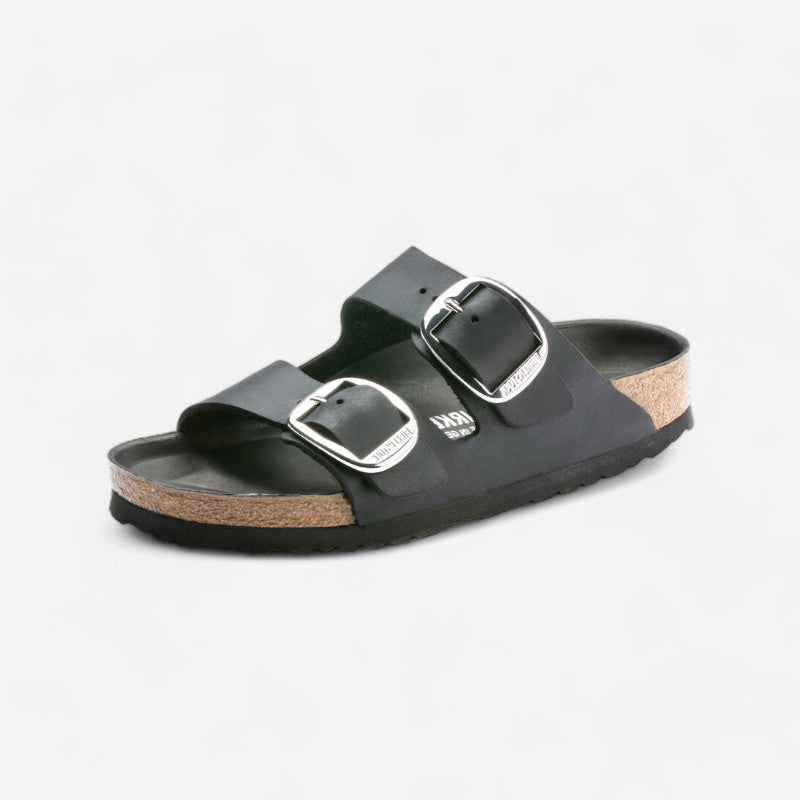 Arizona Big Buckle Black Oiled Leather Regular