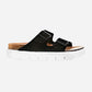 Arizona Chunky Black Suede Leather Narrow