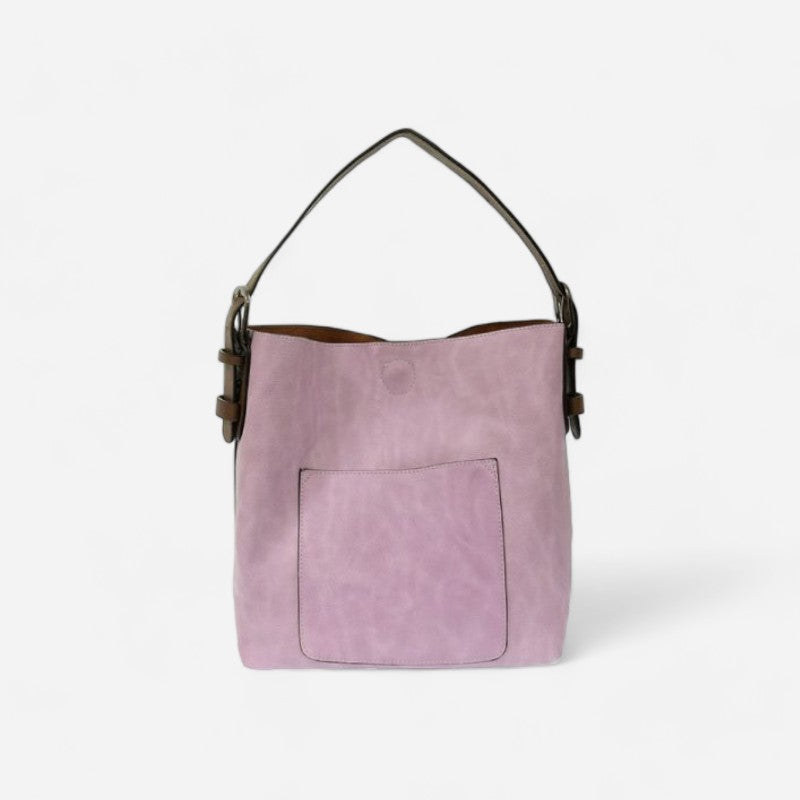 Classic Hobo Handbag Soft Purple/Coffee
