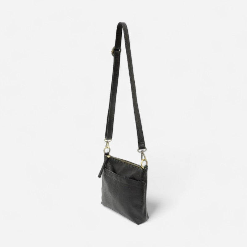 Layla Top Zip Crossbody Bag Black