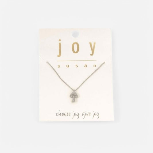 Mushroom Necklace Silver