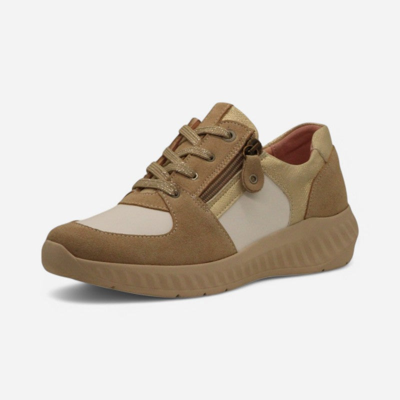 Women's Bilbao Zip Taupe/White