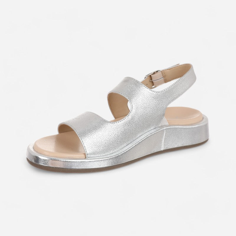 Madera Silver metallic Leather