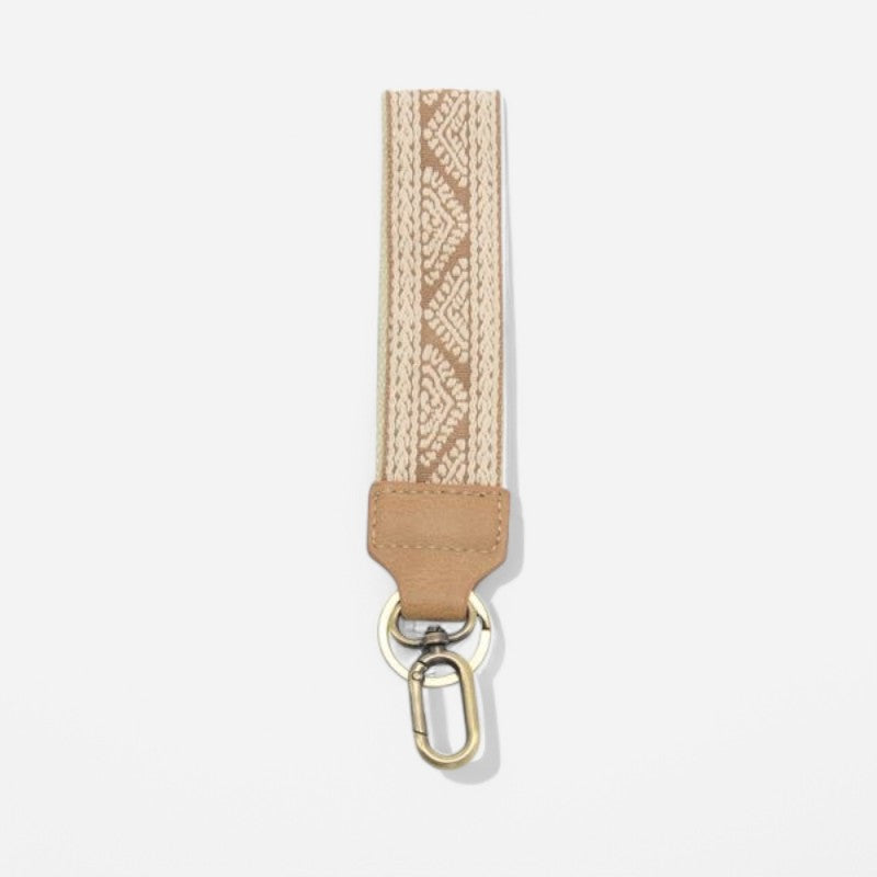 1.2 Geo Pyramid Easy Find Wristlet Keychain Tan"